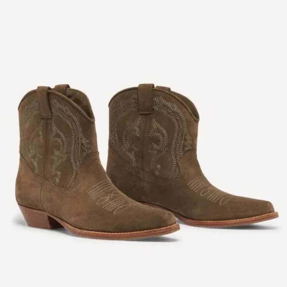 Ba&sh colt Suede Western Ankle cowboy Boots 37
